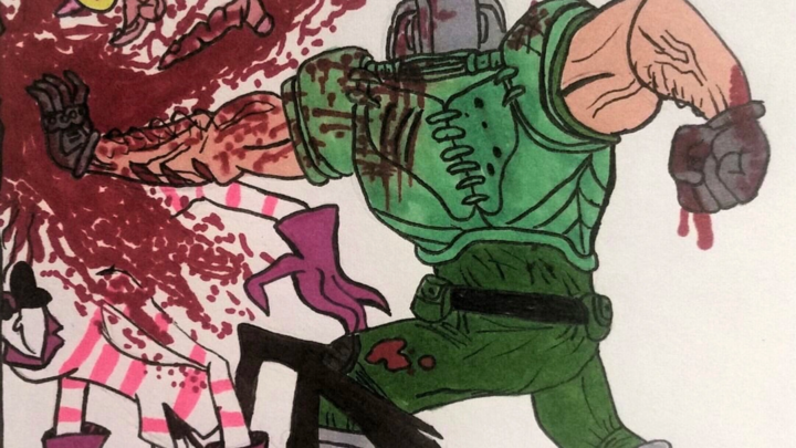 Doom Guy takes a visit to Hazbin Hotel